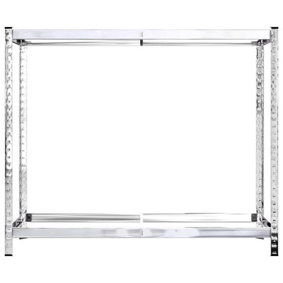 2-Layer Tire Racks 4 pcs Silver 110x40x110 cm Steel