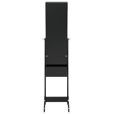 Free-Standing Mirror Black 34x37x146 cm