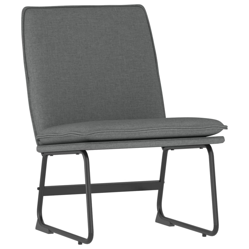 Lounge Chair Dark Grey 52x75x76 cm Fabric