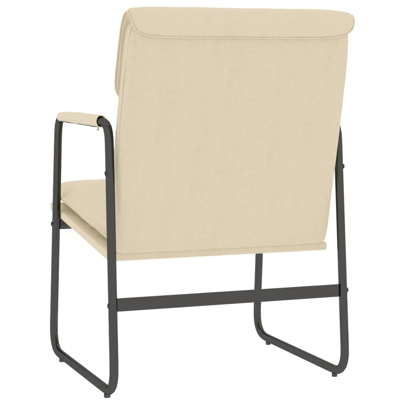 Lounge Chair Cream 55x64x80 cm Fabric