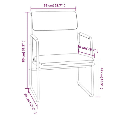 Lounge Chair Cream 55x64x80 cm Fabric