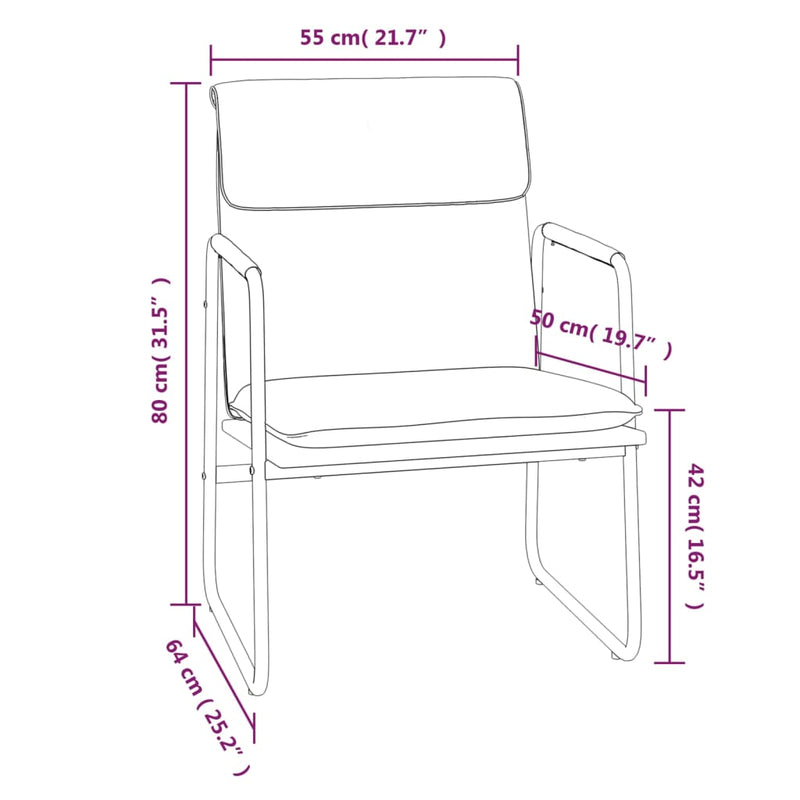 Lounge Chair Cream 55x64x80 cm Fabric