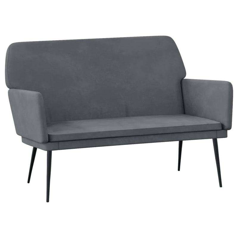 Bench Dark Grey 108x79x79 cm Velvet