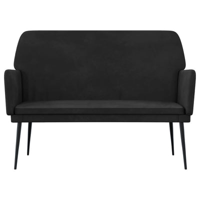 Bench Black 108x79x79 cm Velvet