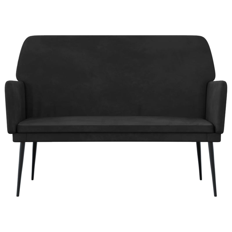 Bench Black 108x79x79 cm Velvet