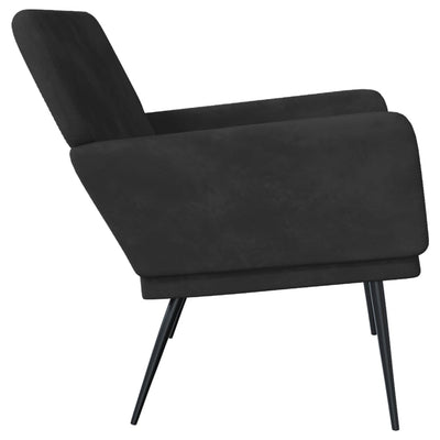 Bench Black 108x79x79 cm Velvet