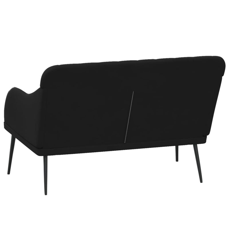 Bench Black 110x76x80 cm Velvet