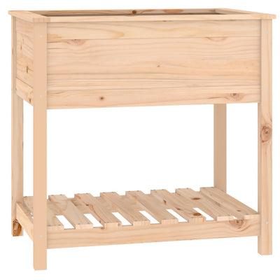 Planter with Shelf 82.5x54x81 cm Solid Wood Pine