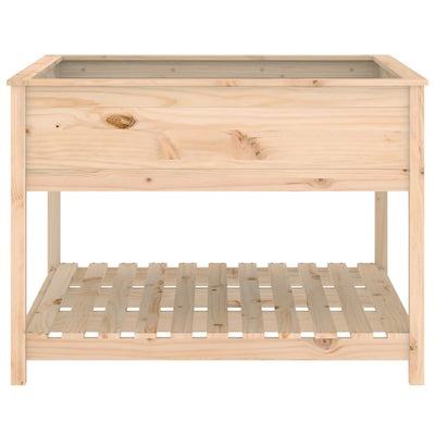 Planter with Shelf 111.5x111.5x81 cm Solid Wood Pine