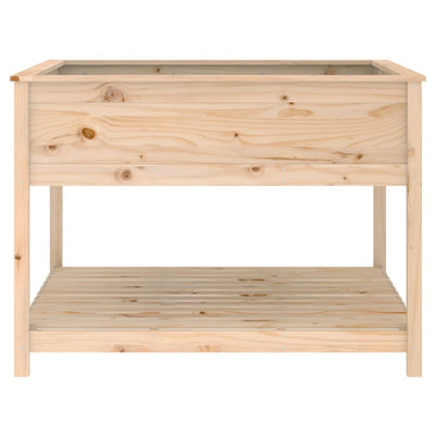 Planter with Shelf 111.5x111.5x81 cm Solid Wood Pine