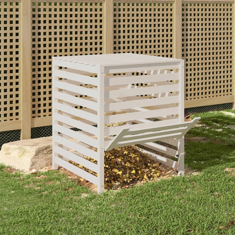 Composter White 82.5x82.5x99.5 cm Solid Wood Pine