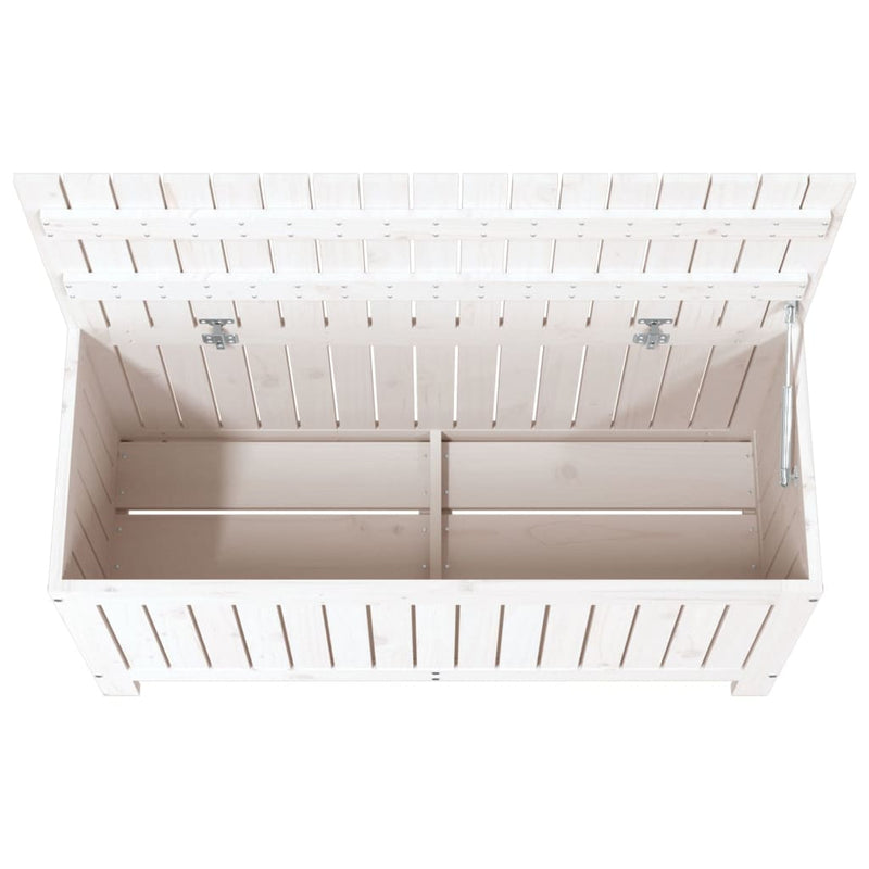 Garden Storage Box White 108x42.5x54 cm Solid Wood Pine