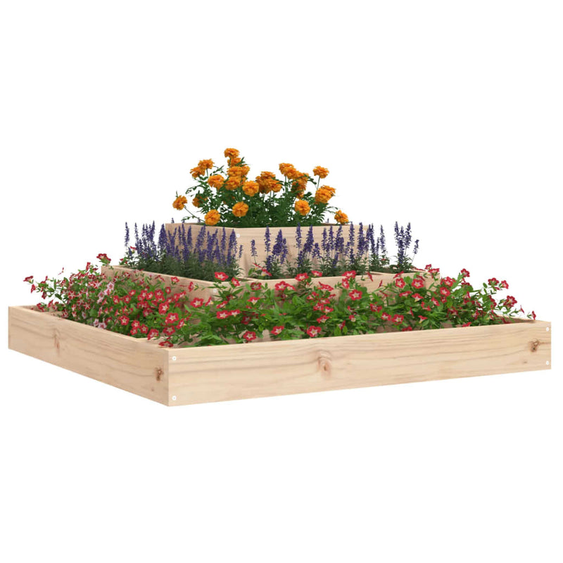 Planter 80x80x27 cm Solid Wood Pine