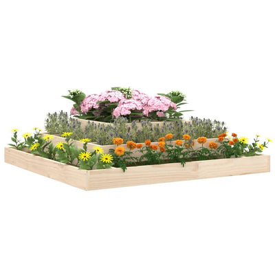 Planter 110x110x27 cm Solid Wood Pine