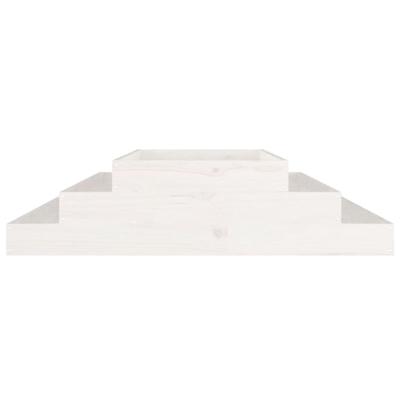 Planter White 110x110x27 cm Solid Wood Pine