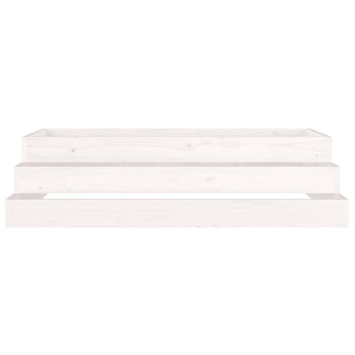 Planter White 110x110x27 cm Solid Wood Pine