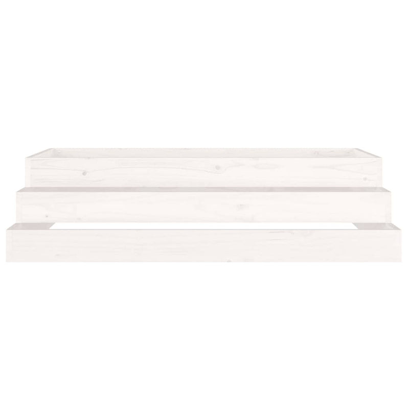 Planter White 110x110x27 cm Solid Wood Pine