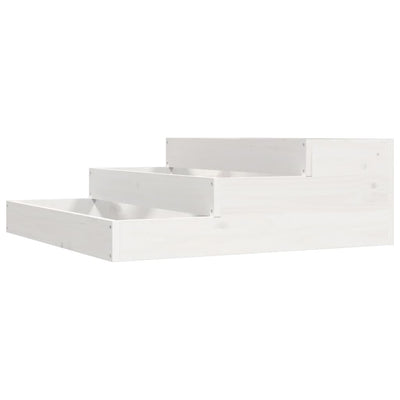 Planter White 78x78x27 cm Solid Wood Pine