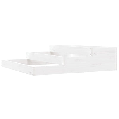 Planter White 107x107x27 cm Solid Wood Pine