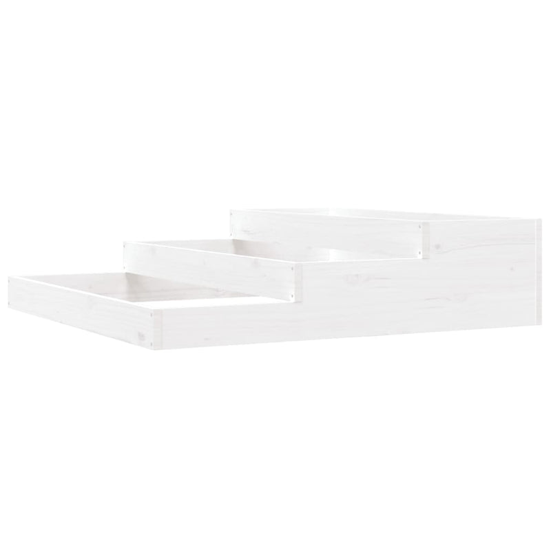 Planter White 107x107x27 cm Solid Wood Pine