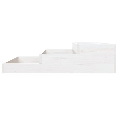 Planter White 107x107x27 cm Solid Wood Pine