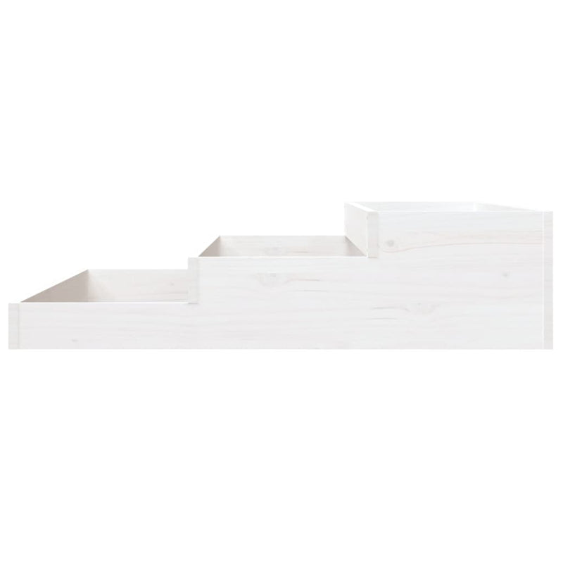 Planter White 107x107x27 cm Solid Wood Pine