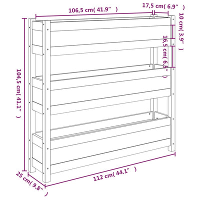 Planter 112x25x104.5 cm Solid Wood Pine