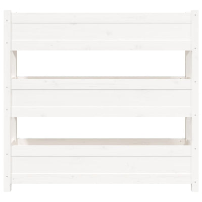 Planter White 112x25x104.5 cm Solid Wood Pine