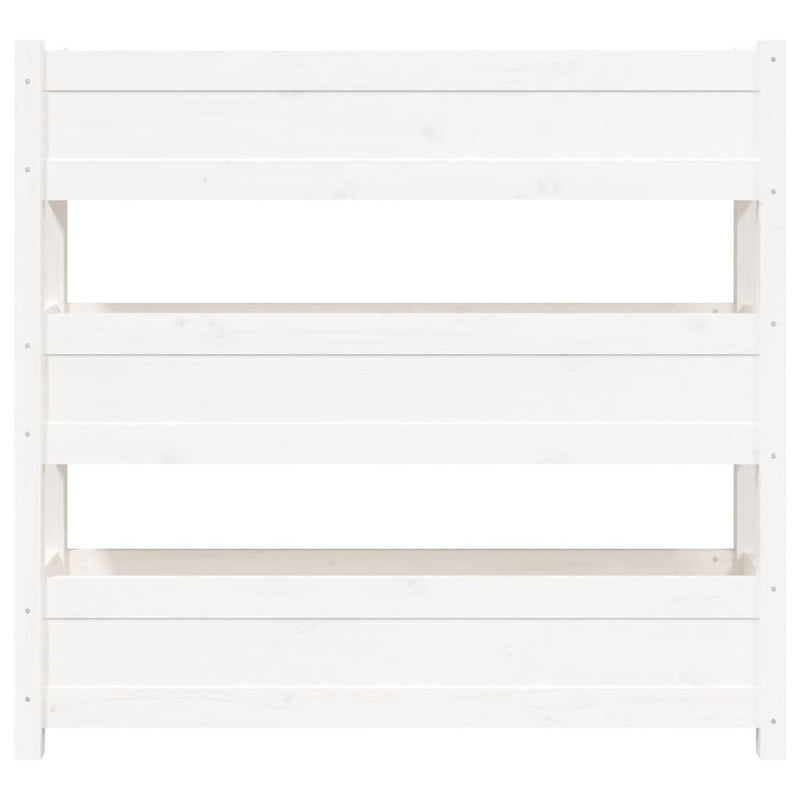 Planter White 112x25x104.5 cm Solid Wood Pine