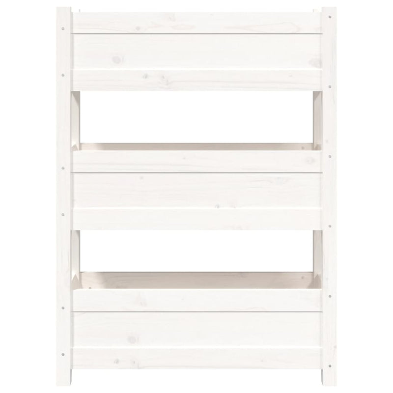 Planter White 77x25x104.5 cm Solid Wood Pine