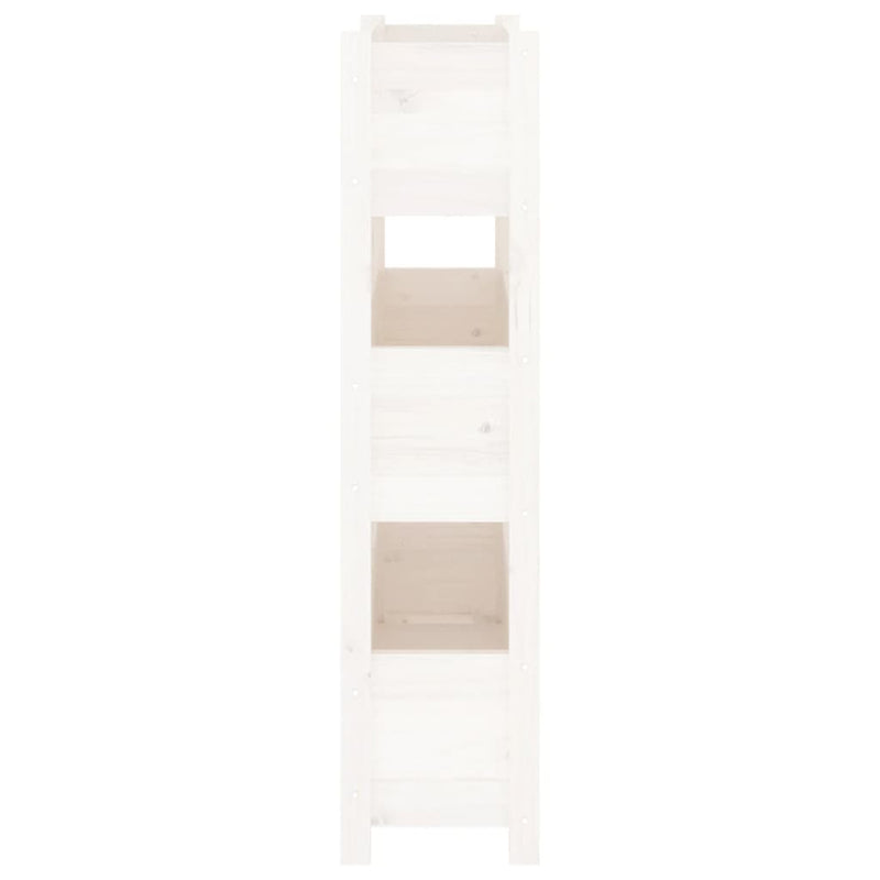 Planter White 77x25x104.5 cm Solid Wood Pine