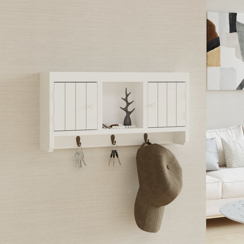 Key Cabinet White 40x8.5x20 cm Engineered Wood&Steel