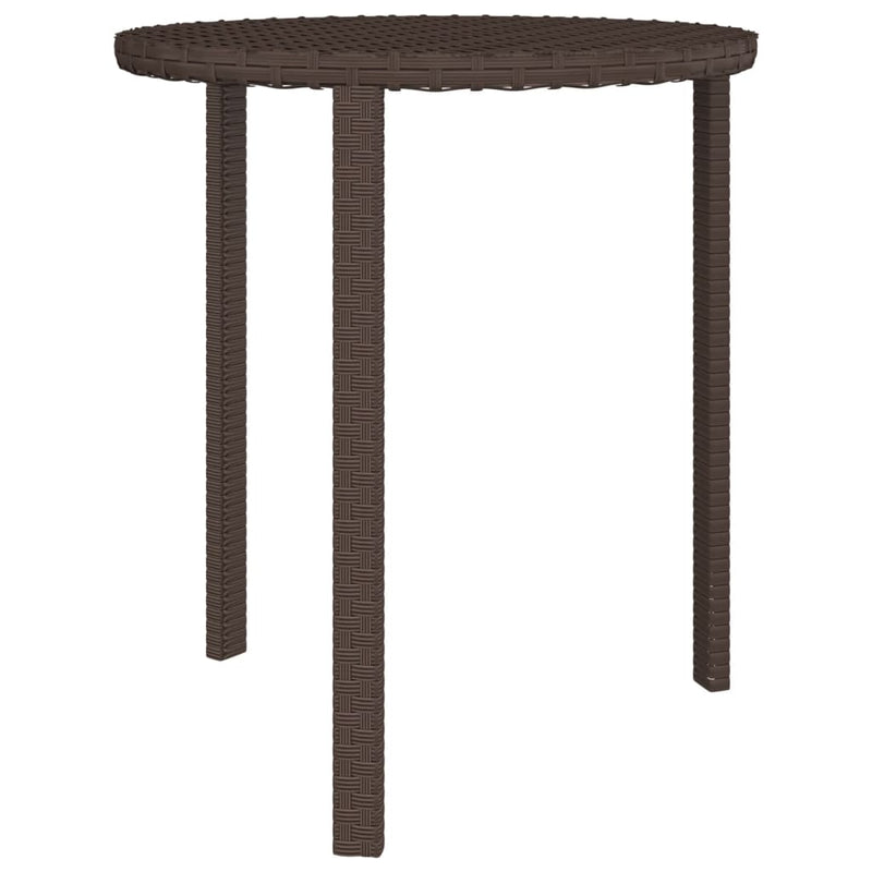 Side Tables 3 pcs Brown Poly Rattan