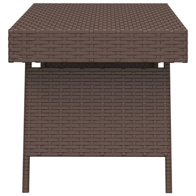 Foldable Side Table Brown 60x40x38 cm Poly Rattan