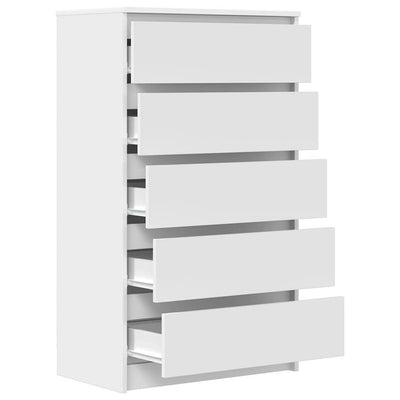 Drawer Cabinet White 60x36x103 cm Engineered Wood