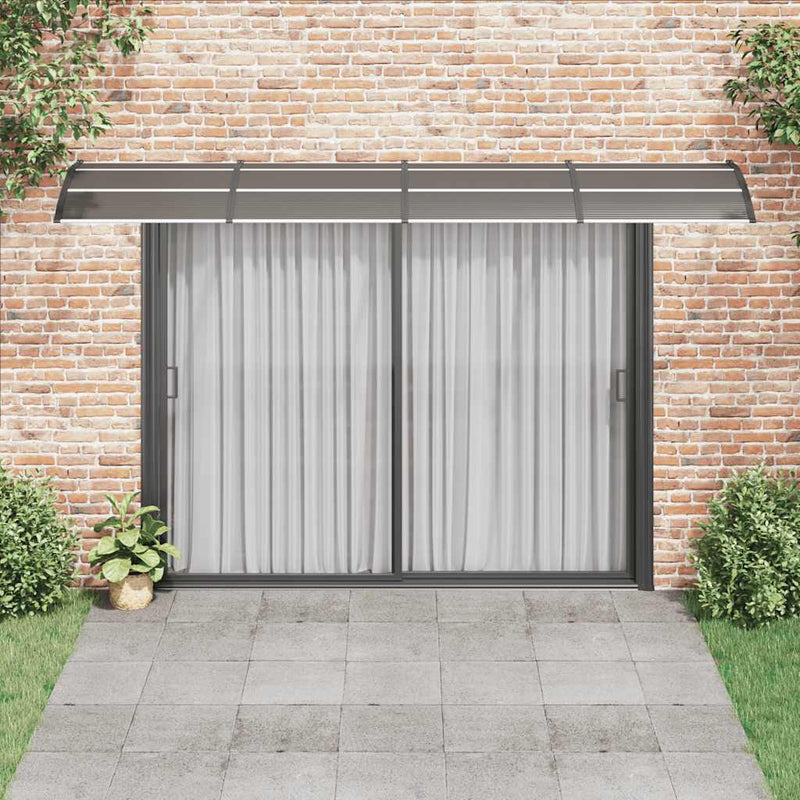 Door Canopy Black 400x75 cm Polycarbonate