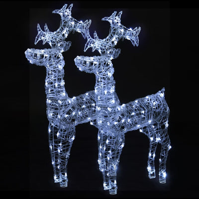 Reindeer Christmas Decorations 2 pcs 60x16x100 cm Acrylic