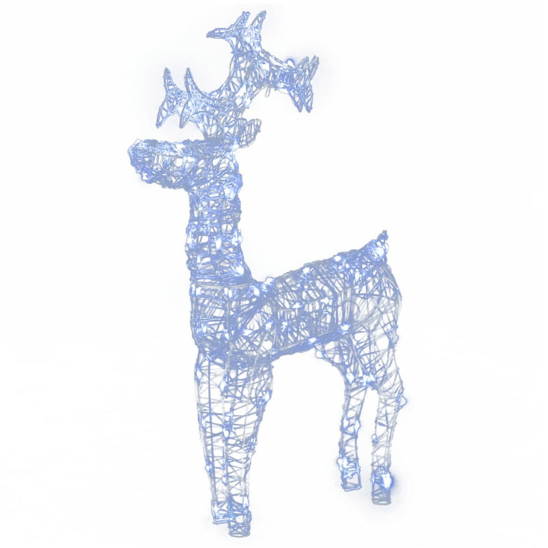 Reindeer Christmas Decorations 2 pcs 60x16x100 cm Acrylic