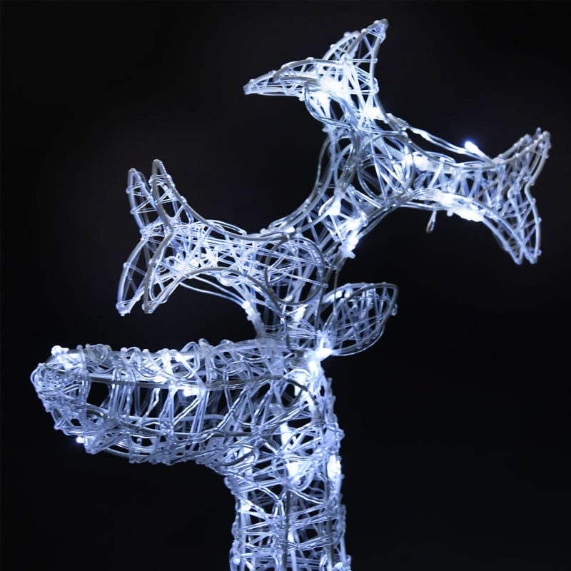 Reindeer Christmas Decorations 2 pcs 60x16x100 cm Acrylic