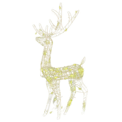 Acrylic Reindeer Christmas Decorations 3 pcs 120 cm Warm White