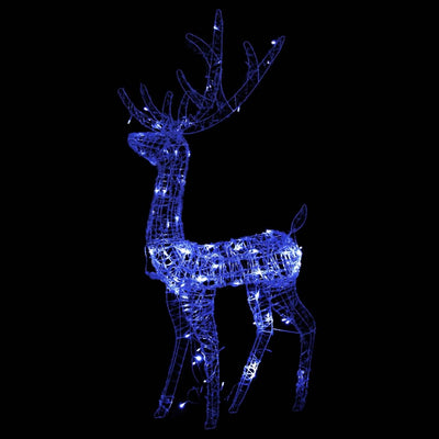 Acrylic Reindeer Christmas Decorations 2 pcs 120 cm Blue