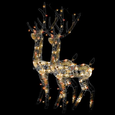 Acrylic Reindeer Christmas Decorations 2 pcs 120cm Multicolour