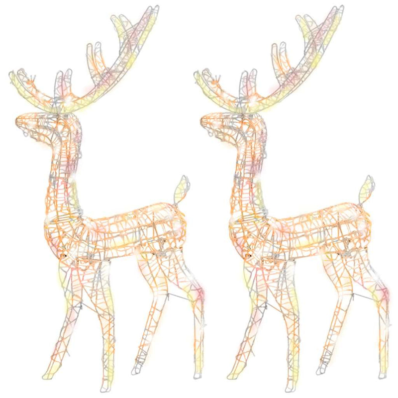 Acrylic Reindeer Christmas Decorations 2 pcs 120cm Multicolour