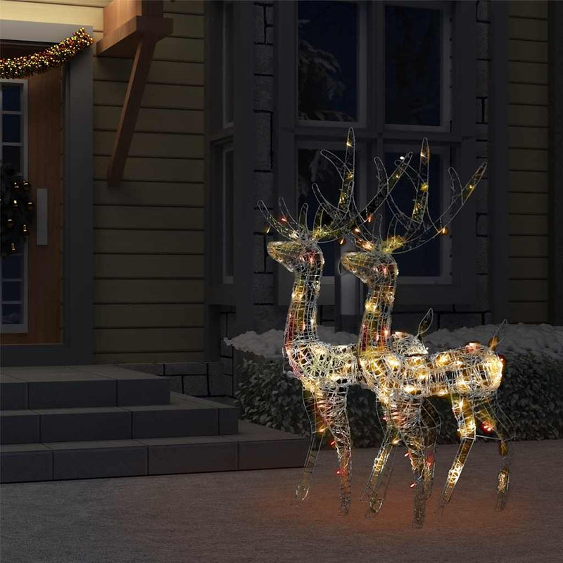 Acrylic Reindeer Christmas Decorations 2 pcs 120cm Multicolour