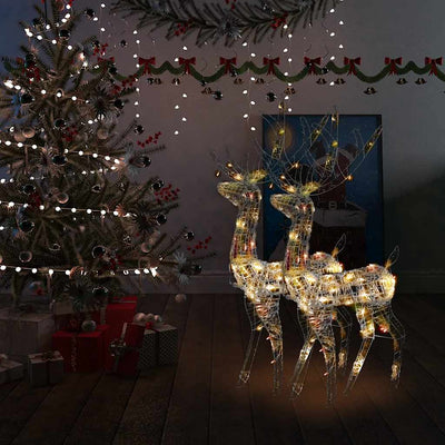 Acrylic Reindeer Christmas Decorations 2 pcs 120cm Multicolour