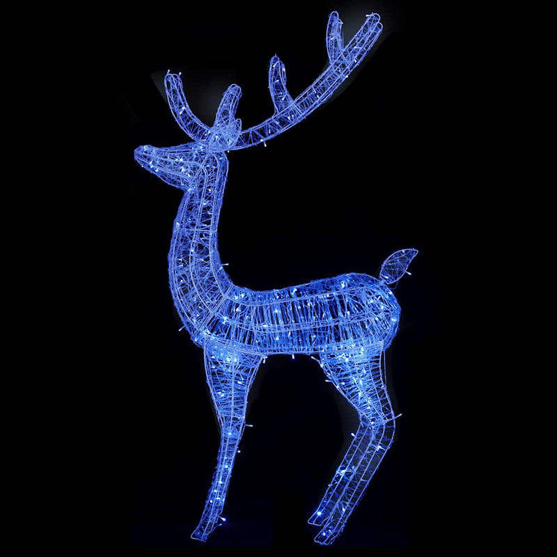 XXL Acrylic Christmas Reindeers 250 LED 2 pcs 180 cm Blue