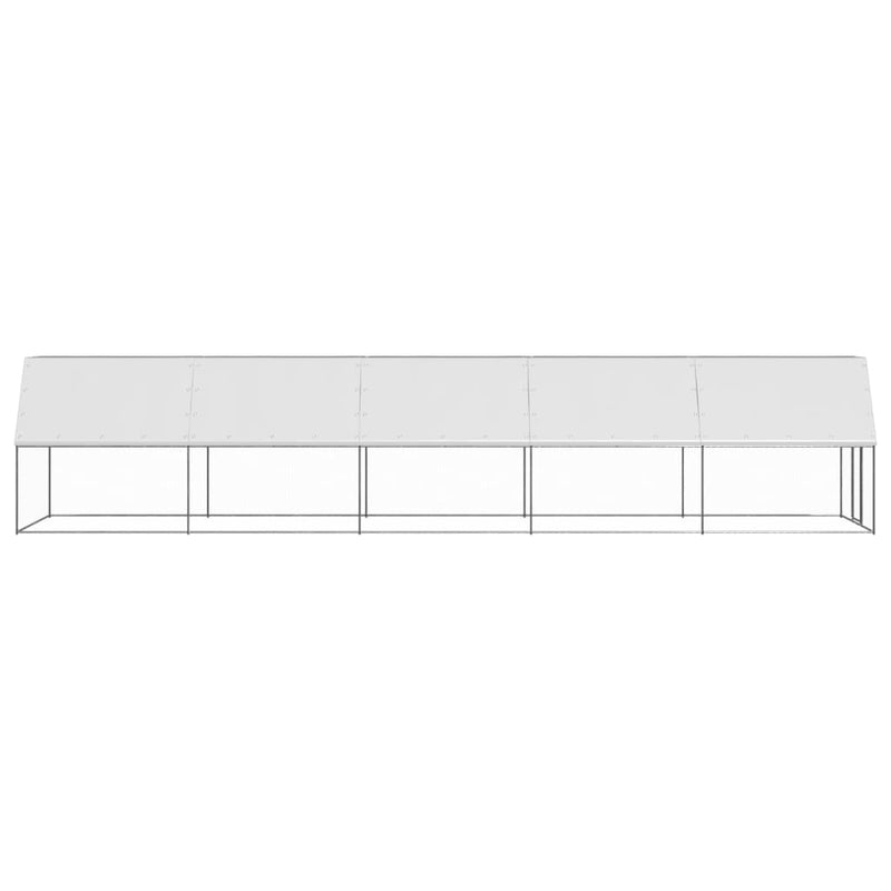 Outdoor Chicken Cage 2x10x2 m Galvanised Steel