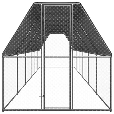 Outdoor Chicken Cage 2x12x2 m Galvanised Steel