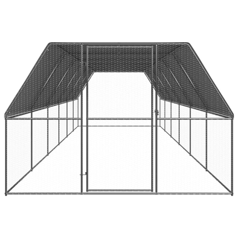 Outdoor Chicken Cage 3x12x2 m Galvanised Steel