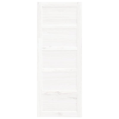 Barn Door White 80x1.8x204.5 cm Solid Wood Pine